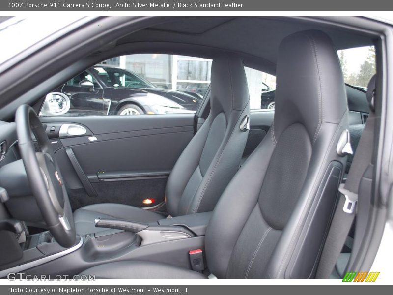 Arctic Silver Metallic / Black Standard Leather 2007 Porsche 911 Carrera S Coupe