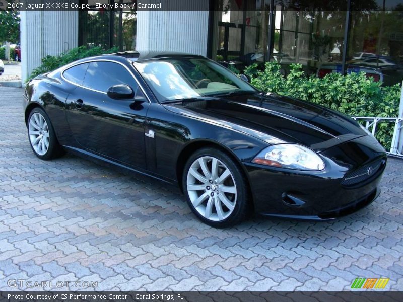 Ebony Black / Caramel 2007 Jaguar XK XK8 Coupe