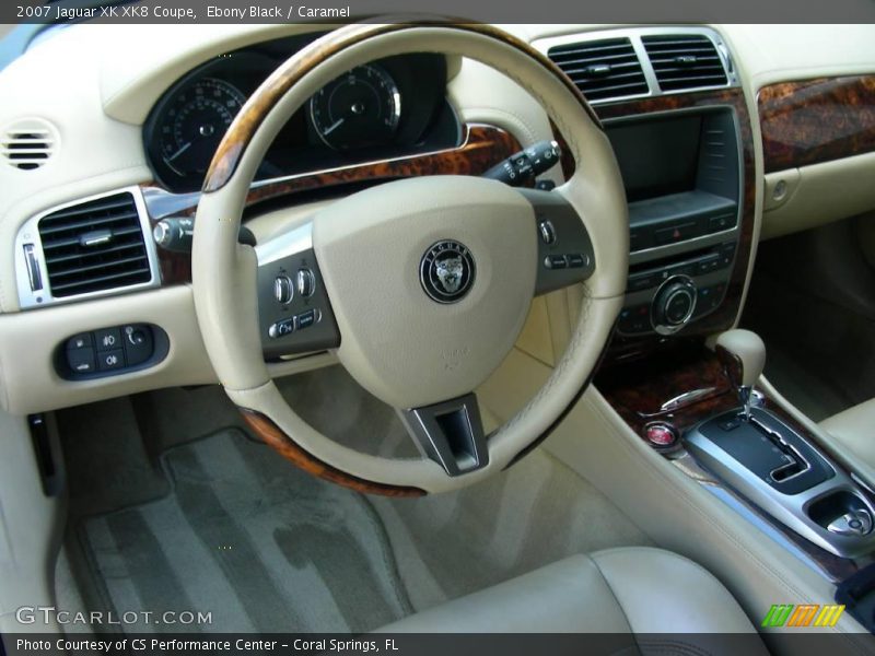 Ebony Black / Caramel 2007 Jaguar XK XK8 Coupe