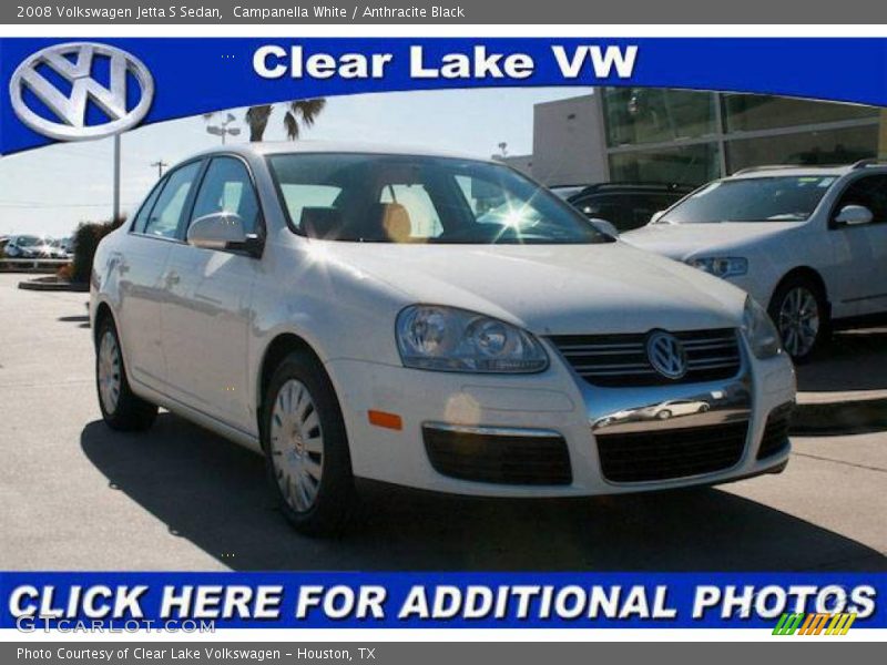 Campanella White / Anthracite Black 2008 Volkswagen Jetta S Sedan