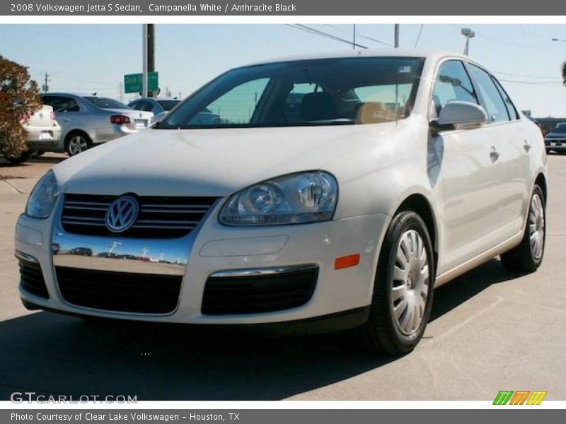 Campanella White / Anthracite Black 2008 Volkswagen Jetta S Sedan