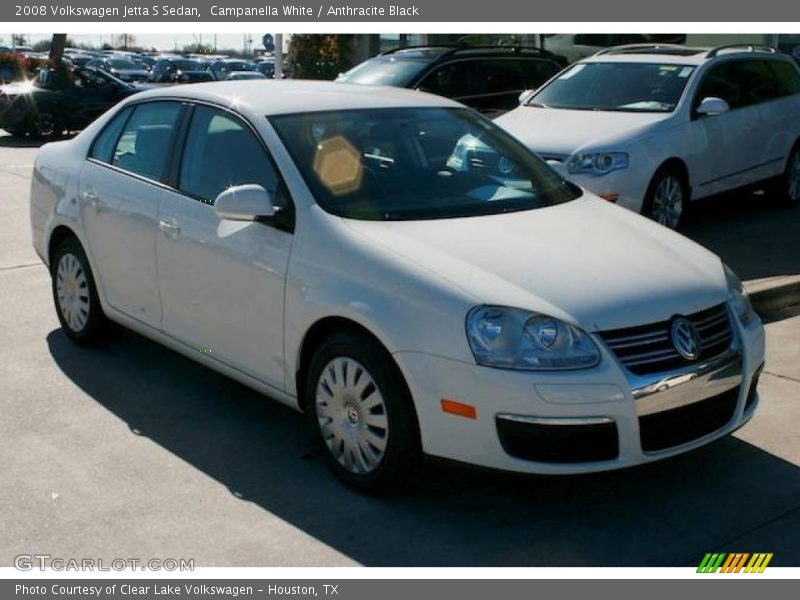 Campanella White / Anthracite Black 2008 Volkswagen Jetta S Sedan