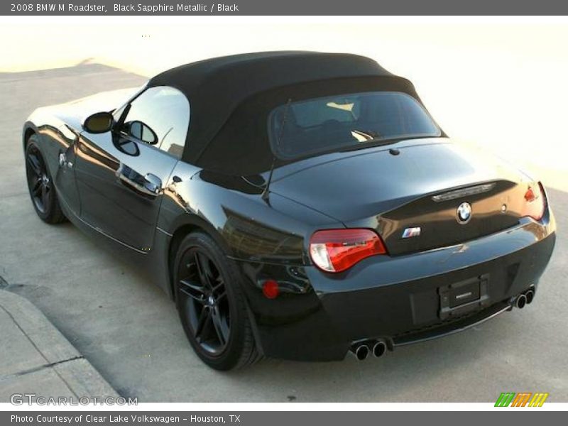 Black Sapphire Metallic / Black 2008 BMW M Roadster