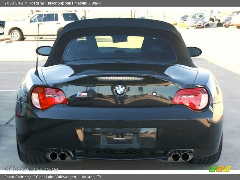 Black Sapphire Metallic / Black 2008 BMW M Roadster