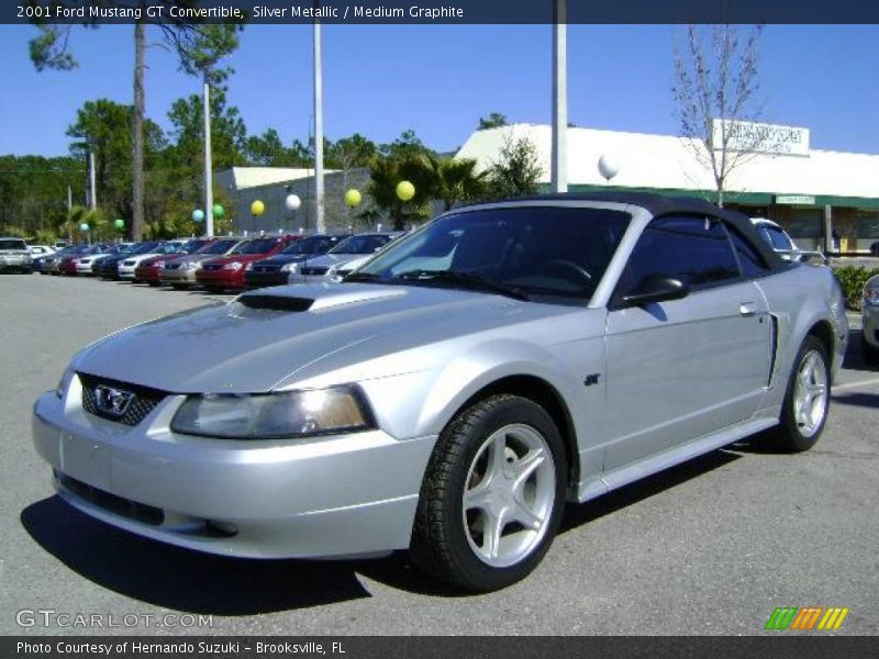 Silver Metallic / Medium Graphite 2001 Ford Mustang GT Convertible