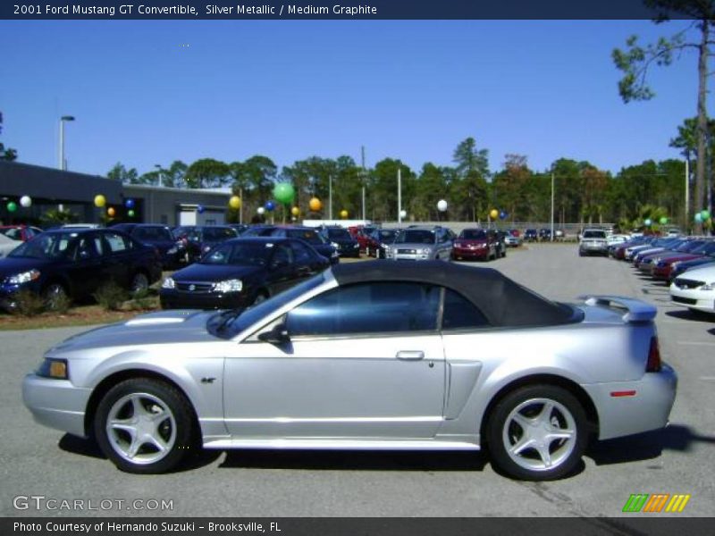 Silver Metallic / Medium Graphite 2001 Ford Mustang GT Convertible