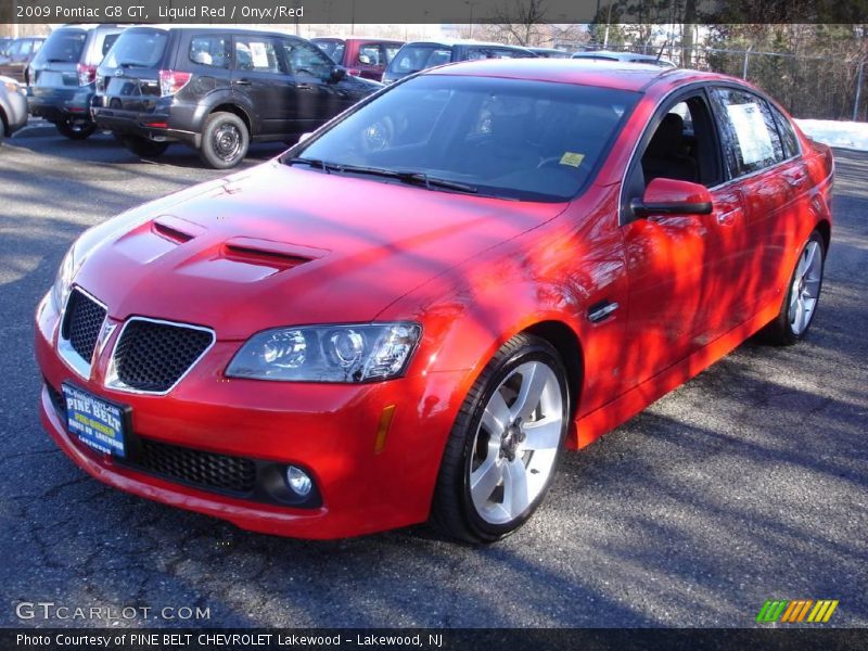 Liquid Red / Onyx/Red 2009 Pontiac G8 GT
