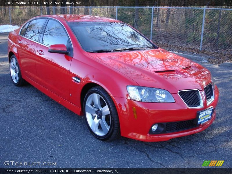 Liquid Red / Onyx/Red 2009 Pontiac G8 GT
