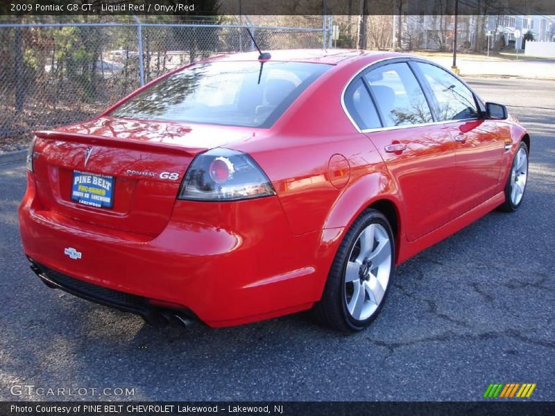 Liquid Red / Onyx/Red 2009 Pontiac G8 GT