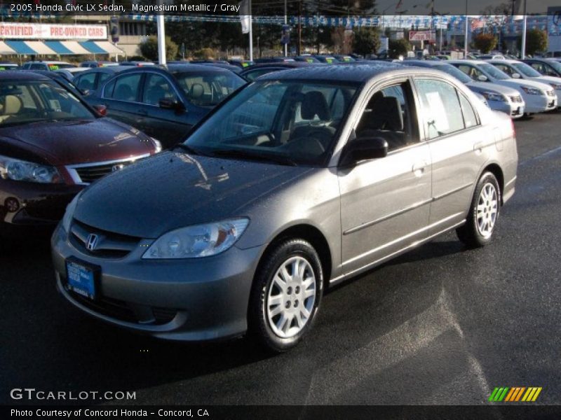 Magnesium Metallic / Gray 2005 Honda Civic LX Sedan