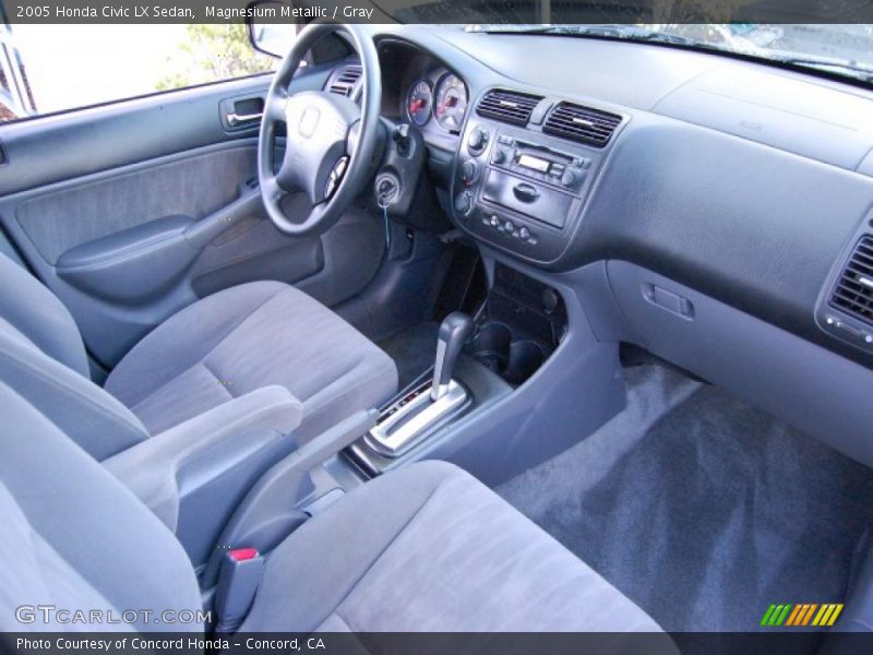 Magnesium Metallic / Gray 2005 Honda Civic LX Sedan