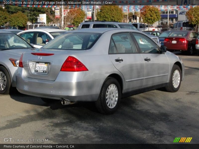 Alabaster Silver Metallic / Gray 2006 Honda Accord Value Package Sedan