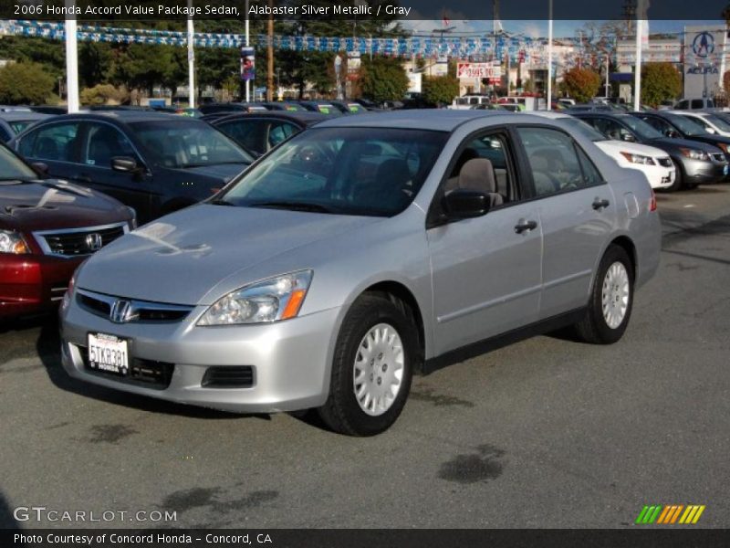 Alabaster Silver Metallic / Gray 2006 Honda Accord Value Package Sedan