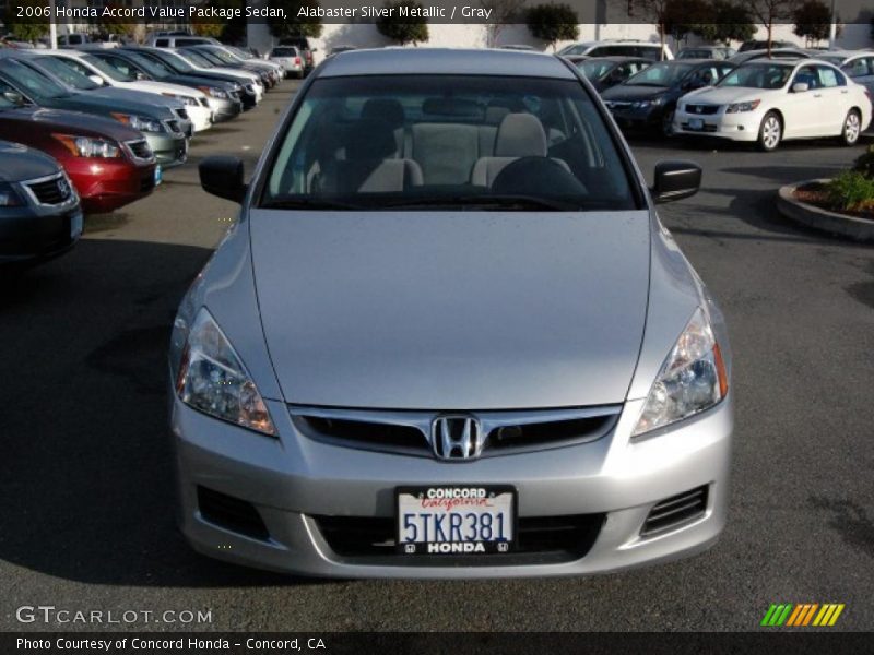 Alabaster Silver Metallic / Gray 2006 Honda Accord Value Package Sedan