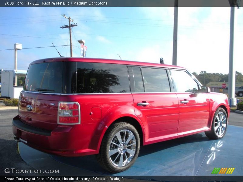 Redfire Metallic / Medium Light Stone 2009 Ford Flex SEL