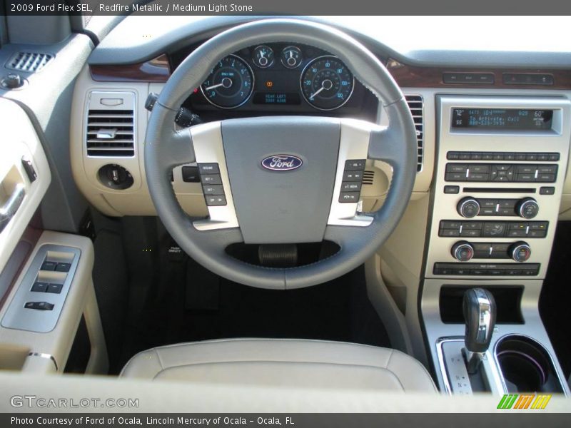 Redfire Metallic / Medium Light Stone 2009 Ford Flex SEL
