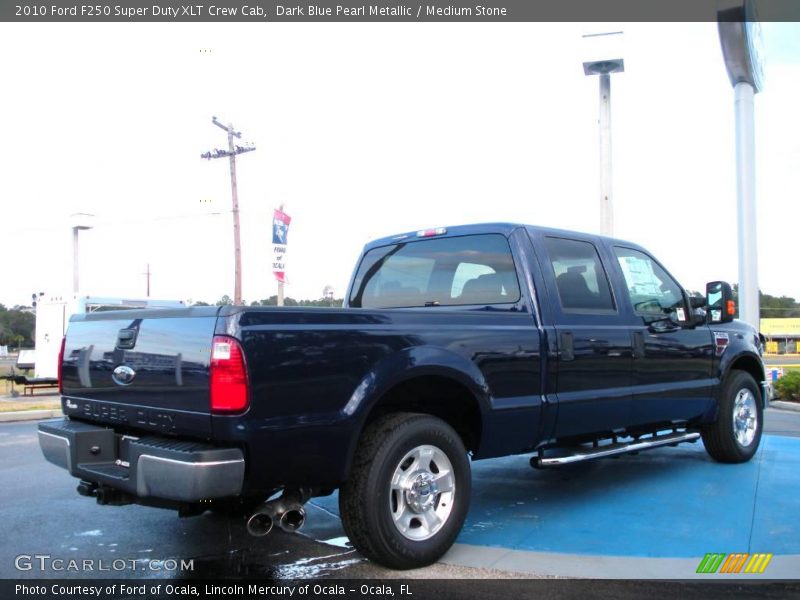 Dark Blue Pearl Metallic / Medium Stone 2010 Ford F250 Super Duty XLT Crew Cab