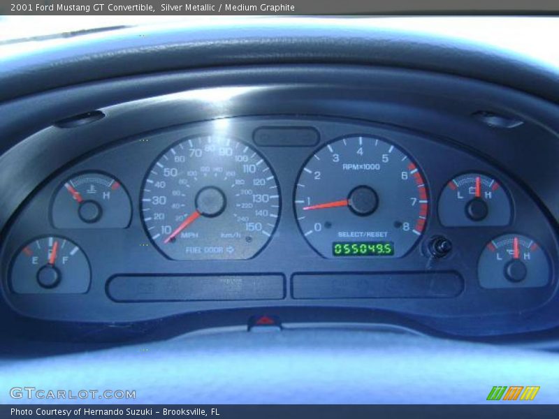 Silver Metallic / Medium Graphite 2001 Ford Mustang GT Convertible