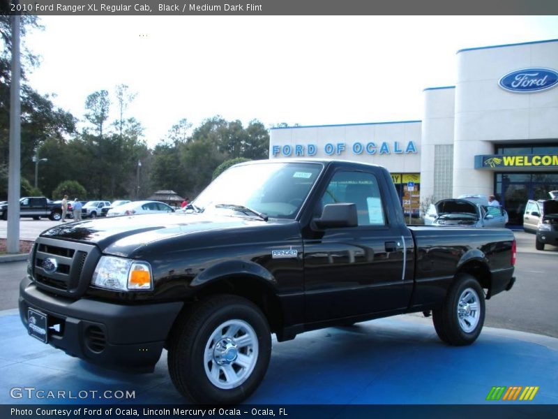 Black / Medium Dark Flint 2010 Ford Ranger XL Regular Cab