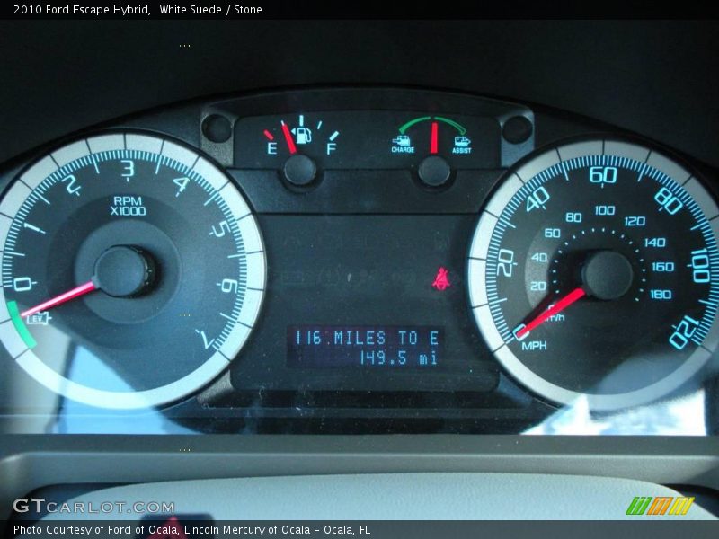 White Suede / Stone 2010 Ford Escape Hybrid
