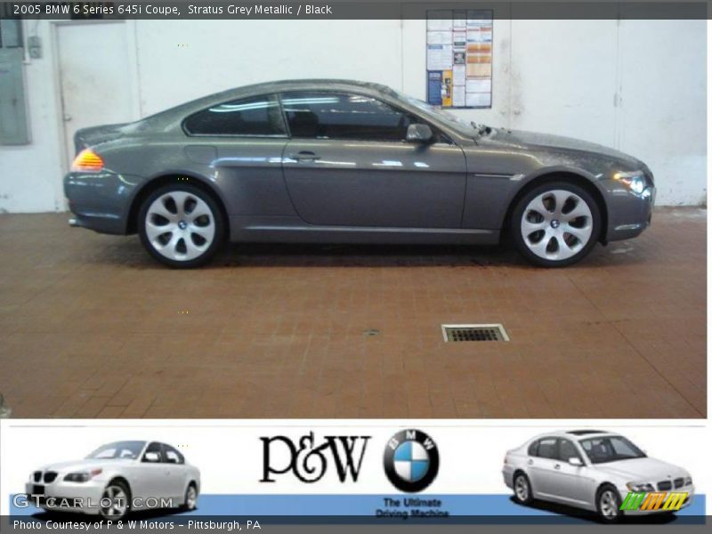 Stratus Grey Metallic / Black 2005 BMW 6 Series 645i Coupe