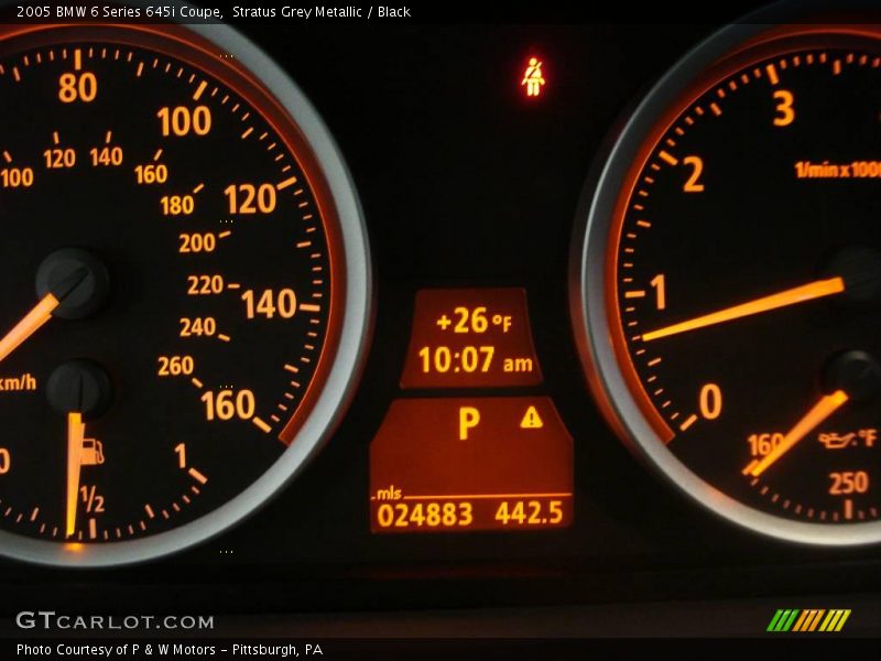 Stratus Grey Metallic / Black 2005 BMW 6 Series 645i Coupe