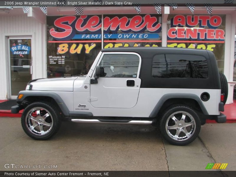 Bright Silver Metallic / Dark Slate Gray 2006 Jeep Wrangler Unlimited 4x4