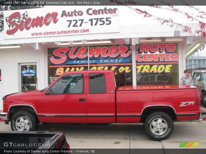 Fire Red / Gray 1994 GMC Sierra 1500 SLE Extended Cab 4x4