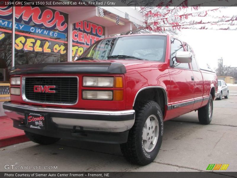 Fire Red / Gray 1994 GMC Sierra 1500 SLE Extended Cab 4x4