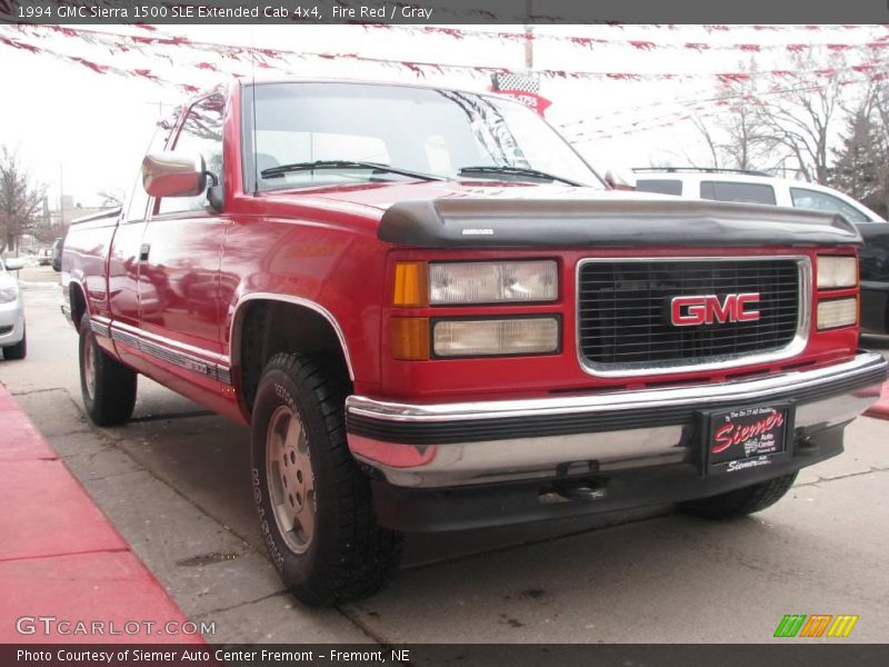 Fire Red / Gray 1994 GMC Sierra 1500 SLE Extended Cab 4x4