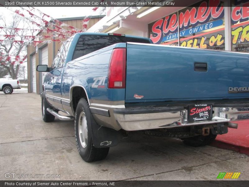 Medium Blue-Green Metallic / Gray 1998 Chevrolet C/K K1500 Silverado Extended Cab 4x4