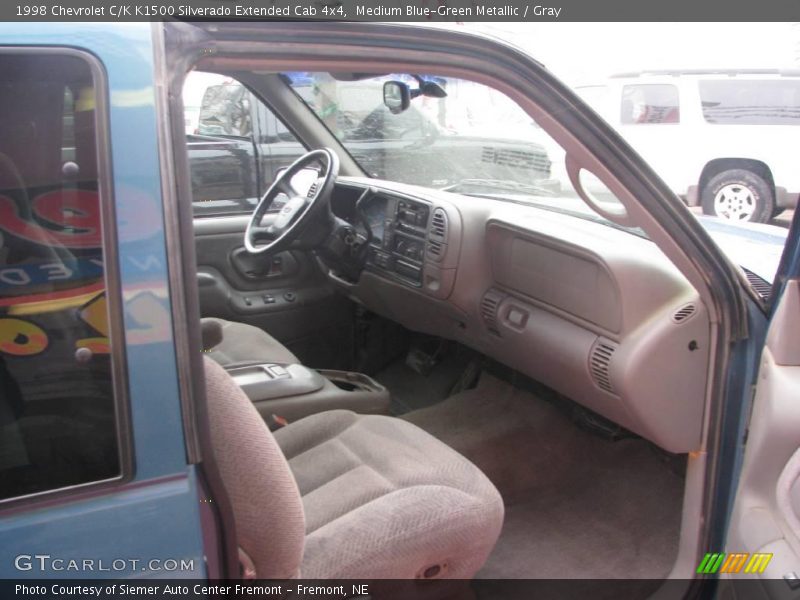 Medium Blue-Green Metallic / Gray 1998 Chevrolet C/K K1500 Silverado Extended Cab 4x4