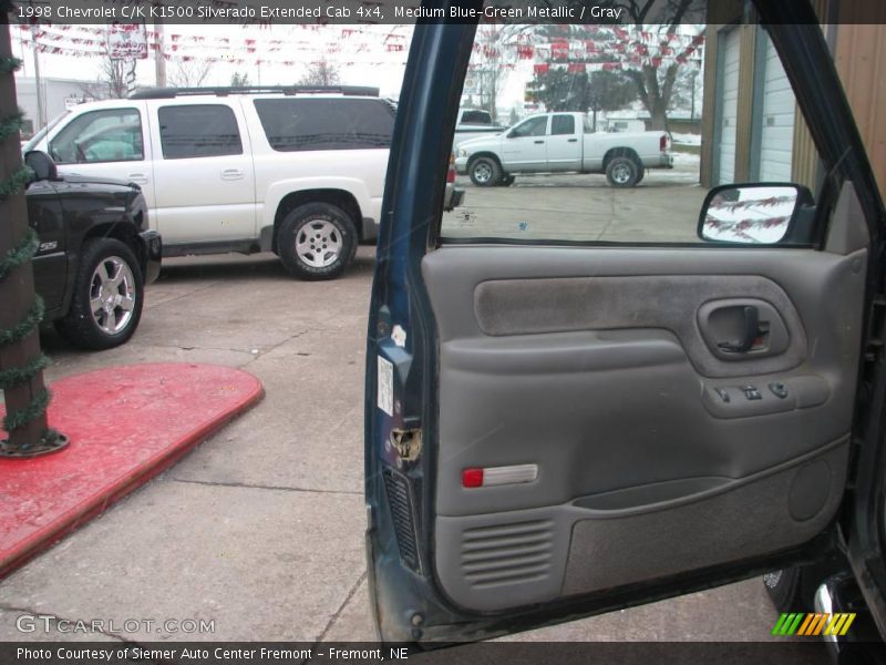 Medium Blue-Green Metallic / Gray 1998 Chevrolet C/K K1500 Silverado Extended Cab 4x4