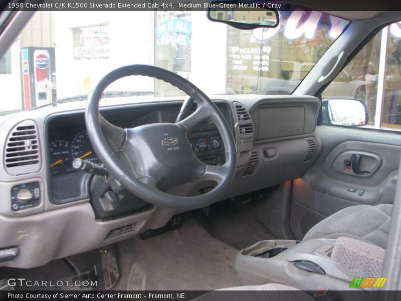 Medium Blue-Green Metallic / Gray 1998 Chevrolet C/K K1500 Silverado Extended Cab 4x4