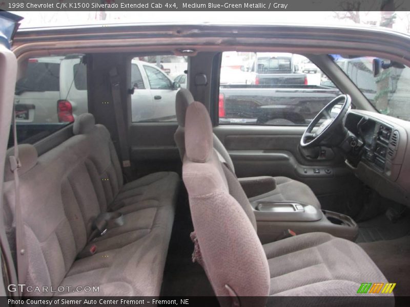 Medium Blue-Green Metallic / Gray 1998 Chevrolet C/K K1500 Silverado Extended Cab 4x4