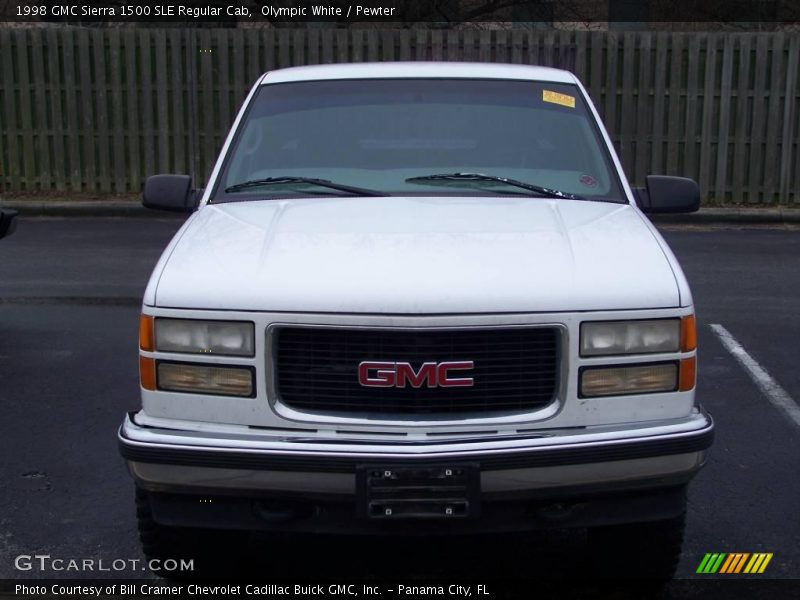 Olympic White / Pewter 1998 GMC Sierra 1500 SLE Regular Cab