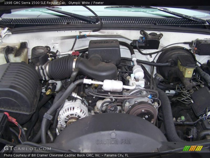 Olympic White / Pewter 1998 GMC Sierra 1500 SLE Regular Cab