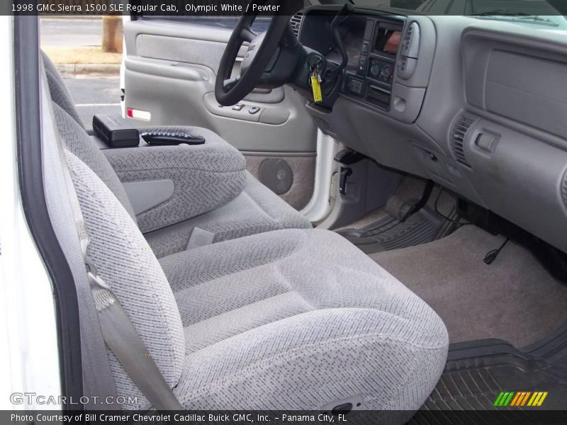 Olympic White / Pewter 1998 GMC Sierra 1500 SLE Regular Cab