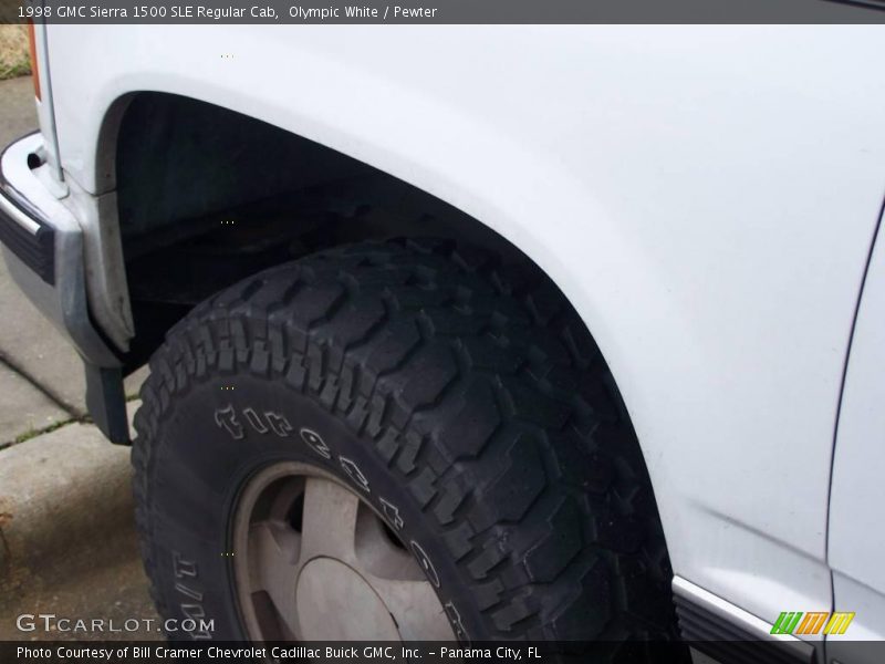Olympic White / Pewter 1998 GMC Sierra 1500 SLE Regular Cab