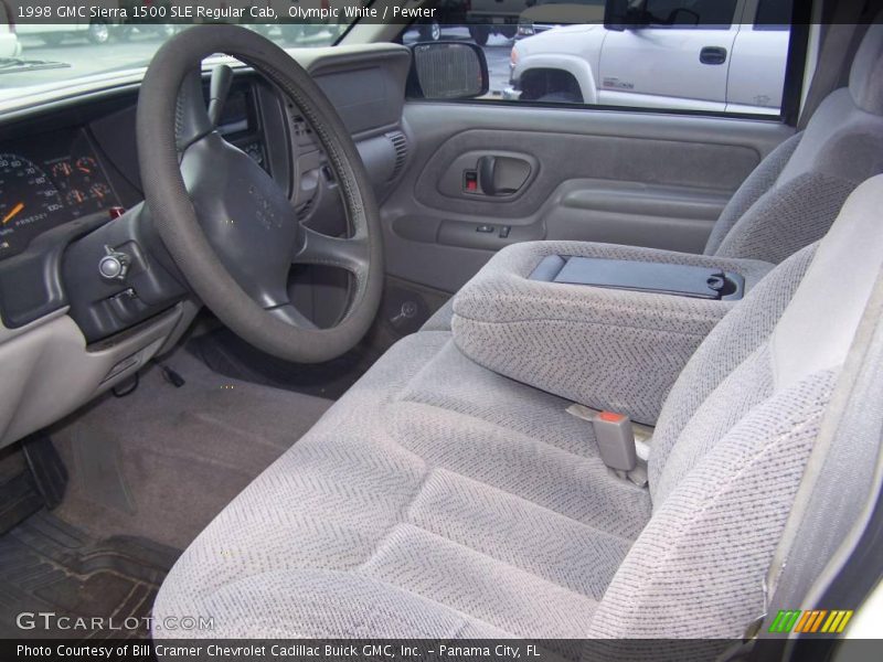Olympic White / Pewter 1998 GMC Sierra 1500 SLE Regular Cab