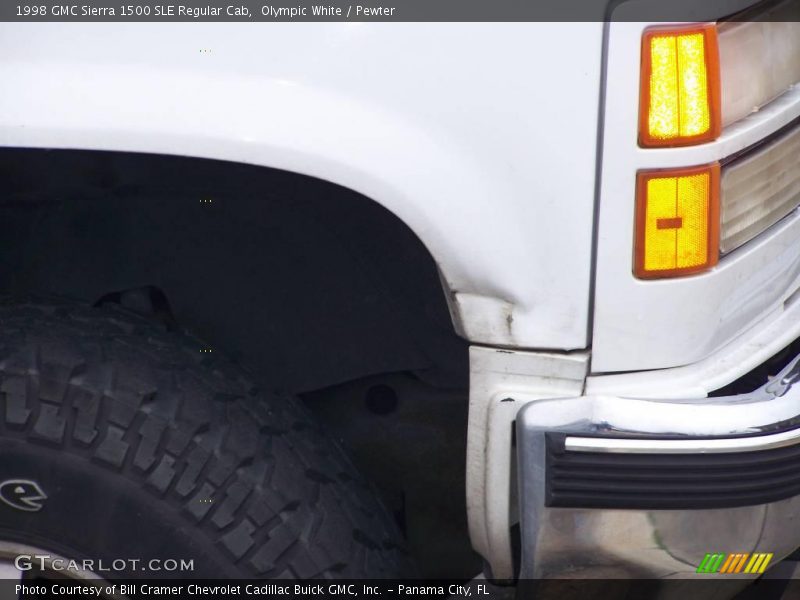 Olympic White / Pewter 1998 GMC Sierra 1500 SLE Regular Cab