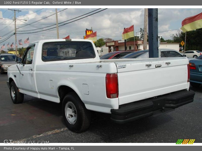 Oxford White / Blue 1992 Ford F150 S Regular Cab