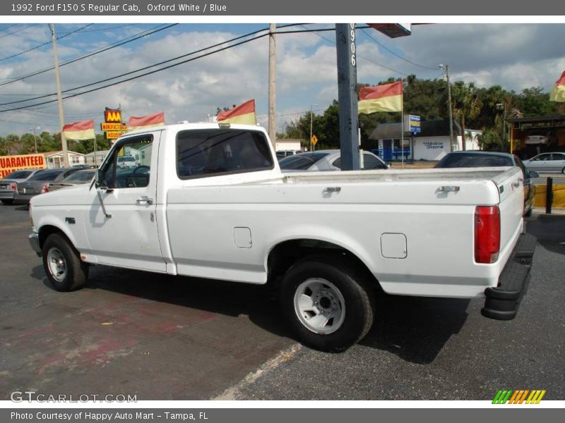Oxford White / Blue 1992 Ford F150 S Regular Cab