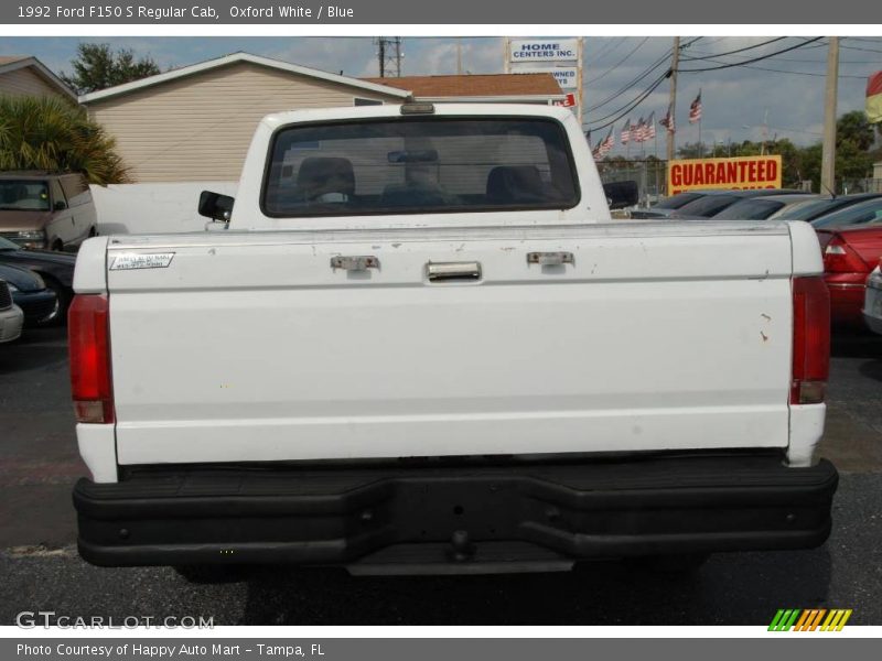 Oxford White / Blue 1992 Ford F150 S Regular Cab
