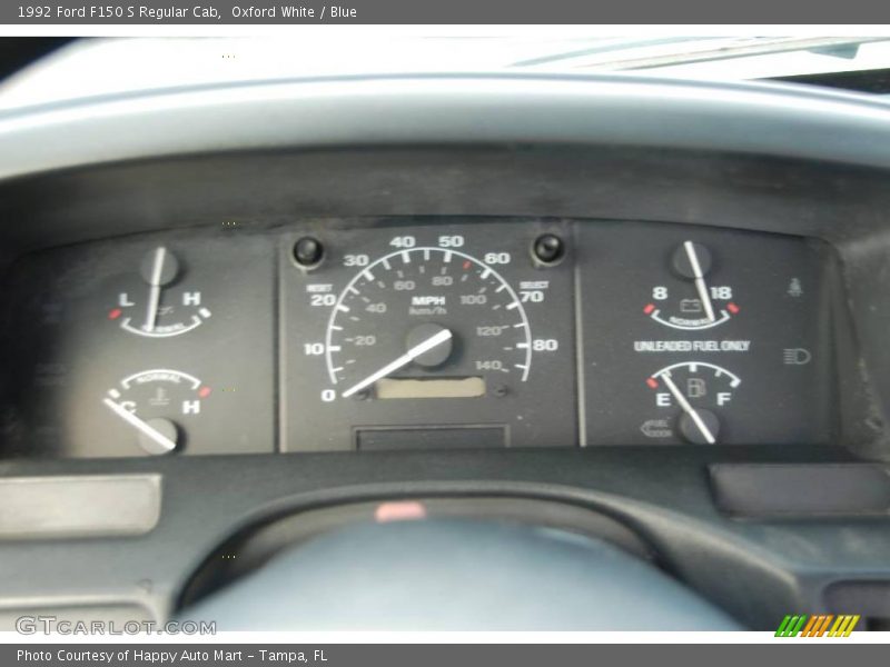 Oxford White / Blue 1992 Ford F150 S Regular Cab