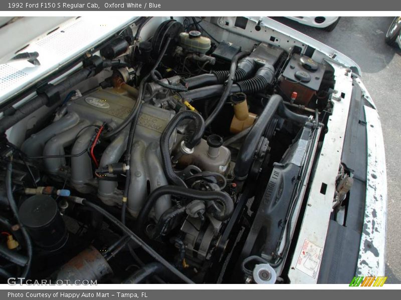 Oxford White / Blue 1992 Ford F150 S Regular Cab
