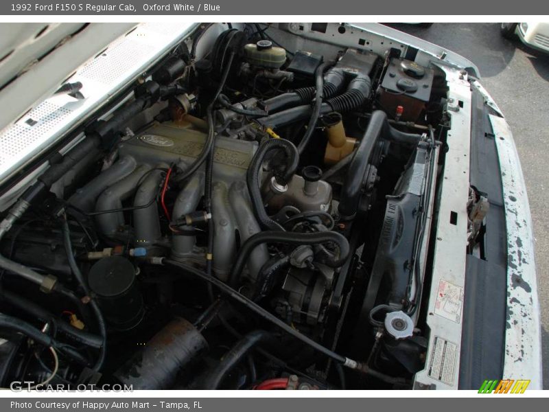Oxford White / Blue 1992 Ford F150 S Regular Cab