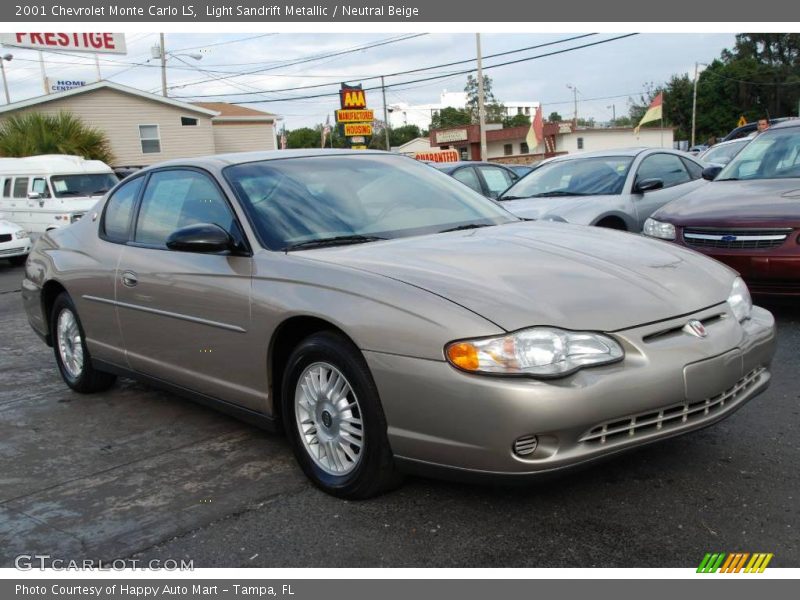 Light Sandrift Metallic / Neutral Beige 2001 Chevrolet Monte Carlo LS