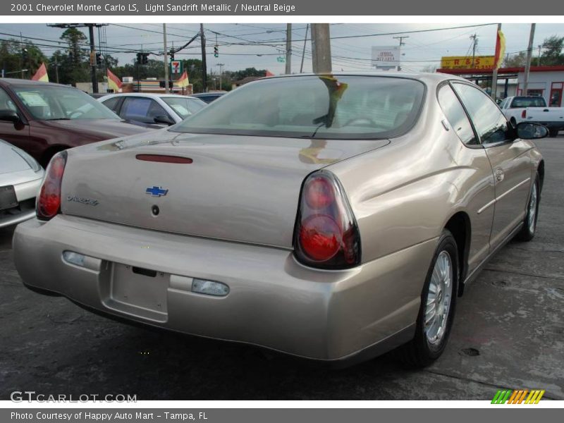 Light Sandrift Metallic / Neutral Beige 2001 Chevrolet Monte Carlo LS