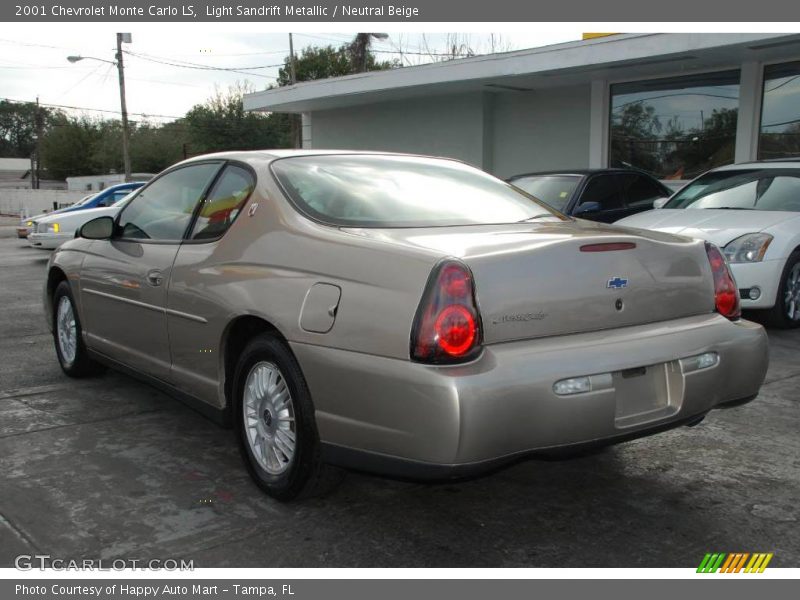 Light Sandrift Metallic / Neutral Beige 2001 Chevrolet Monte Carlo LS